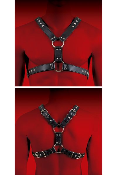 Harnais de bondage pour poitrine homme en cuir vegan