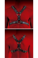 Harnais de bondage pour poitrine homme en cuir vegan