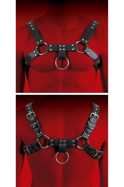 Harnais de bondage pour poitrine homme en cuir vegan