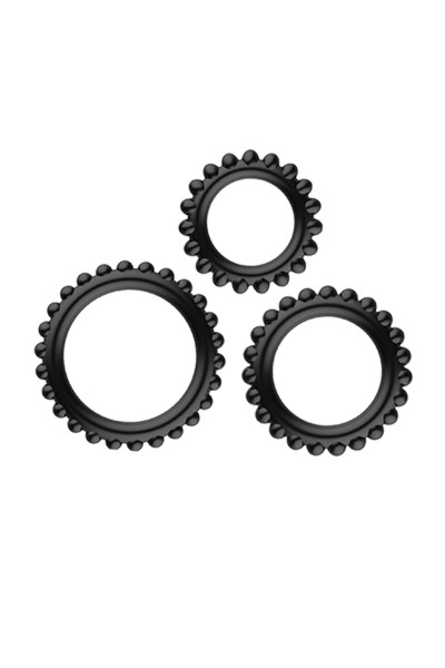 Titan, lot de 3 cockrings noir