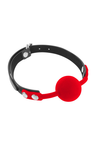 Bâillon boule silicone rouge