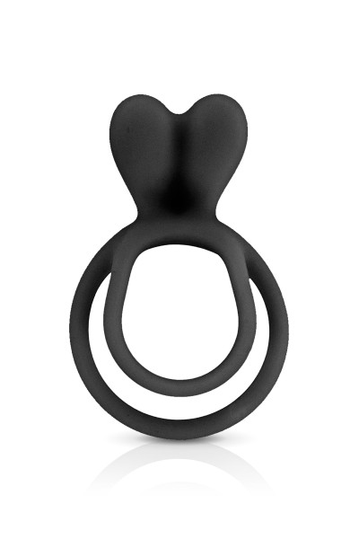 Glamy double cockring black