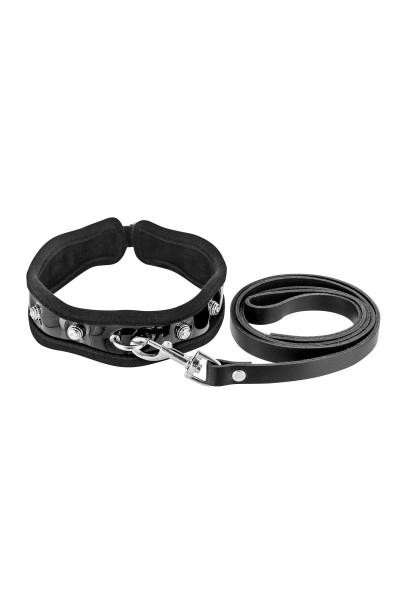 Collier BDSM molletoné cuir...