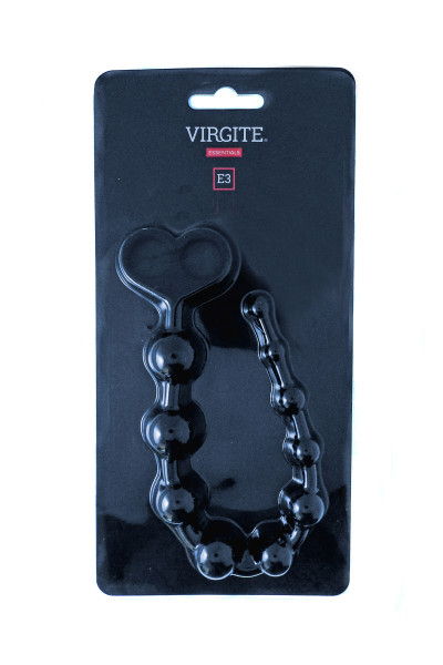 Virgite E3, chapelet anal noir