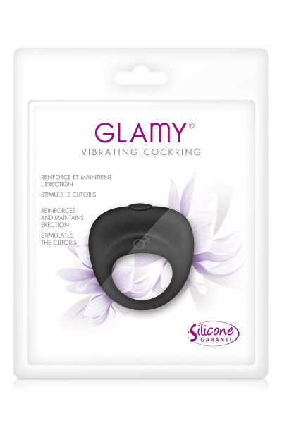 Glamy vibrating cockring black